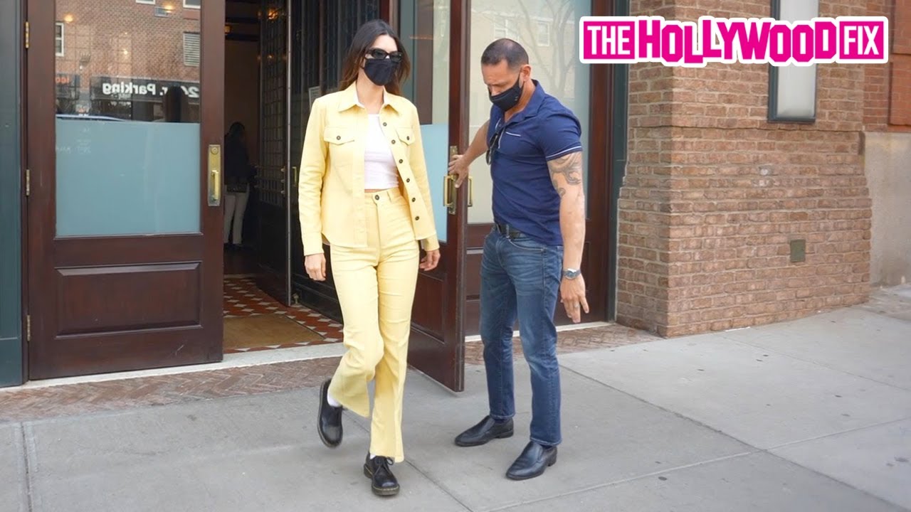 Kendall Jenner Is In A Bright Sunny Mood While Stepping Out In All Yellow From Her Hotel In New York