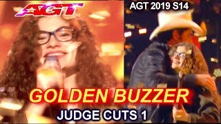 Sophie Pecora 15 yo rapper singer WINS GOLDEN BUZZER | America&#39;s Got Talent 2019 Judge Cuts