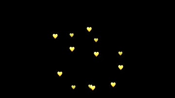 yellow heart animated gif effect black screen video