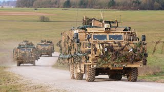 Huge British Army Battlegroup convoy. 🇬🇧