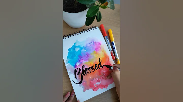 How to write with brush pens |calligraphy | colorful background #shorts #shortsvedio #doms #fun #art