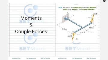 Moment | Couple Forces | SETMind| Statics | Applied Physics | Moments