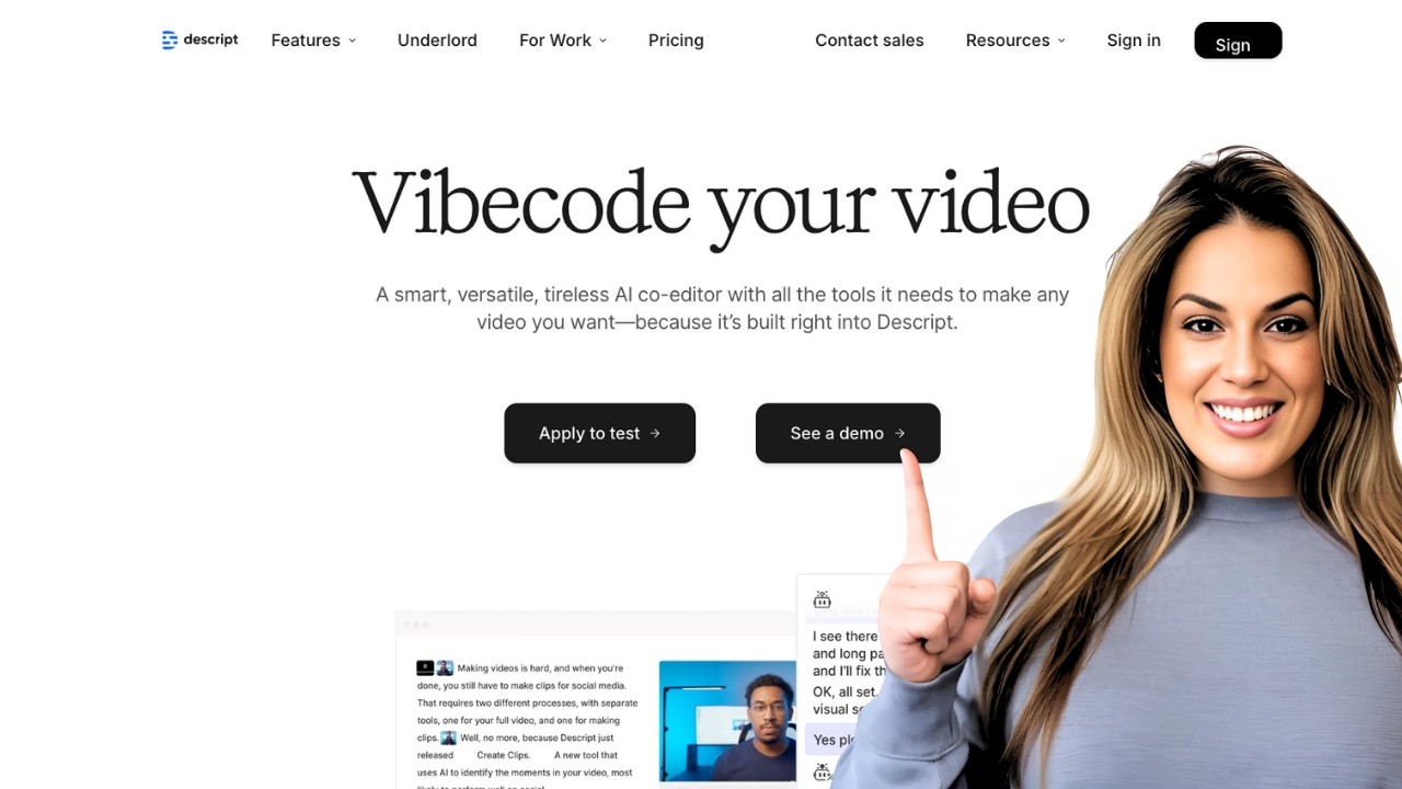 NEW Descript AI Agent Video Editor! - YouTube