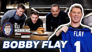 Who Makes The Better Burger  Bobby Flays bacon Crunch Burger  The Eli Manning Show