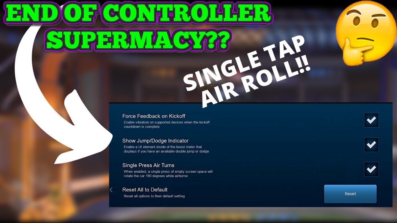 NEW Accessibility features in Rocket League Sideswipe| Single tap air roll,  flip indicator & more!!