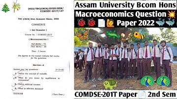 Assam University Bcom Hons 2nd Sem Macroeconomics Question Paper 2022 | @NavoneetBhattacharjee