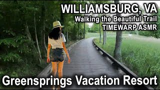 What's it like walking the trail in Greensprings Resort - Williamsburg, Virginia - ASMR forest sound