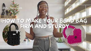 How to Make Bead Bag Firm, Sturdy & Strong | Bead Matting Tips | Stitchesbylope screenshot 1