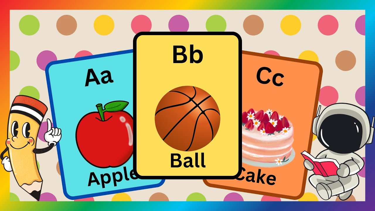 ABC Flashcards for Babies and Toddlers abcd learning A for Apple