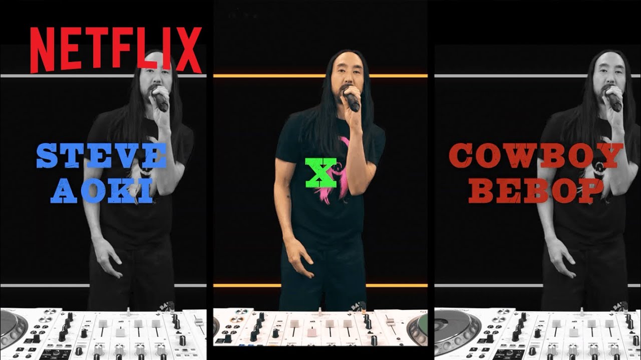 Video till Steve Aoki mixar ledmotivet för Cowboy Bebop