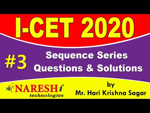 Sequence Series Questions and Solutions | ICET 2020 Exam Preparation plan and Syllabus - #3