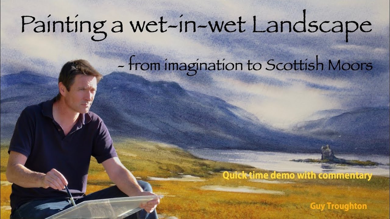 Painting a Wet-in-Wet Watercolour Landscape – From Imagination to Scottish Moors