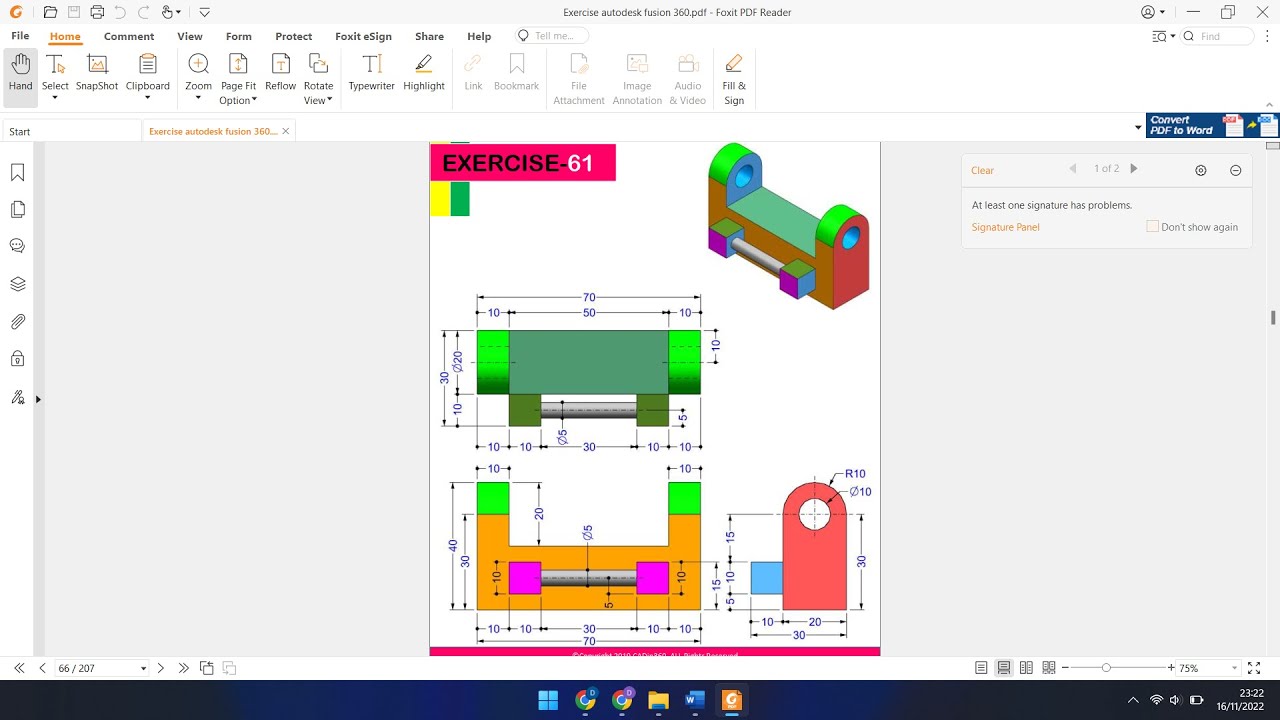 Exercise 61 Fusion 360 - YouTube