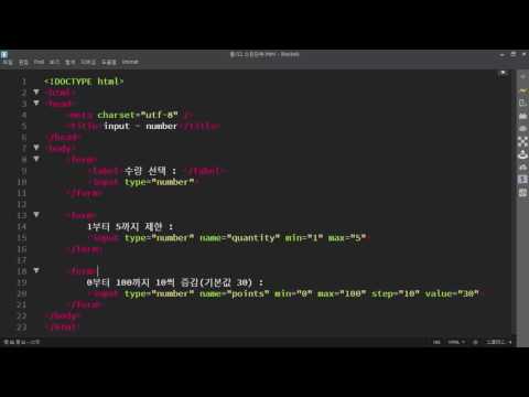 [HTML] input 태그, number 속성 - 증감(스핀 버튼) 만들기