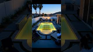 They Built a Football Pool With LED Lights! 🏈💦 #shorts