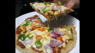 Veg Wheat Pizza with home made Pizza Sause/healthy wheatpizza/home made pizza sauce/veg pizza recipe