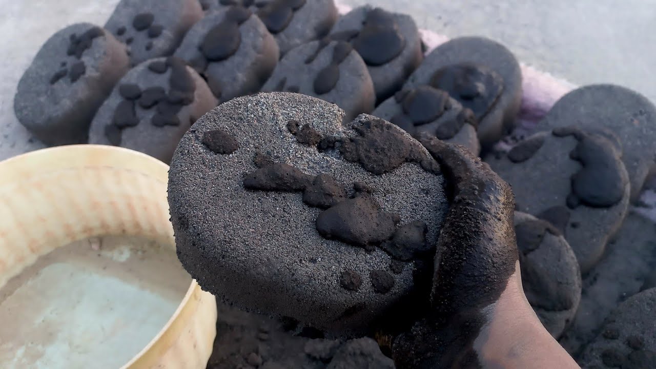 New || Black Dirt Dry crumbling in Bowl , For Dry lovers ,Super crispy #asmr