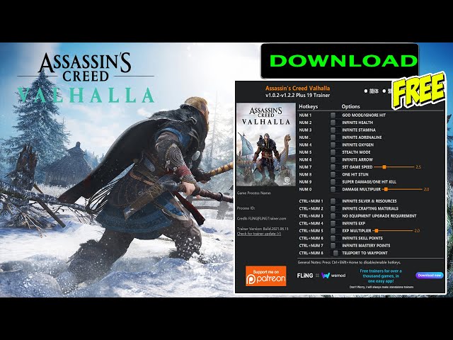 Assassins Creed Odyssey v1.0.2-v1.5.4 Plus 28 Trainer-FLiNG 