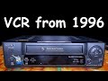 SONY brand VCR and model SLV-X312. Unboxing a vintage device from 1996