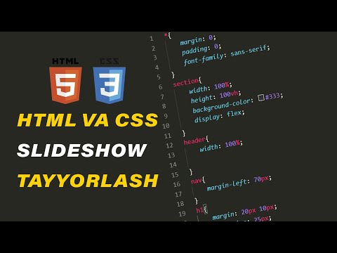 HTML CSS'DA SLIDE SHOW YASASH | #uzb #html #css #slideshow #abdulaziz #dev #frontend #dasturchi #uz