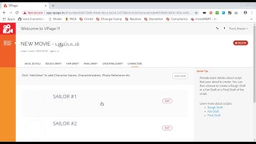 How to create a new (film) script/screenplay in Vpage. - Tutorial - Final Draft
