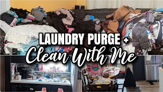 EXTREME CLEAN WITH ME | MESSY HOUSE CLEANING MOTIVATION |  LAUNDRY PURGE