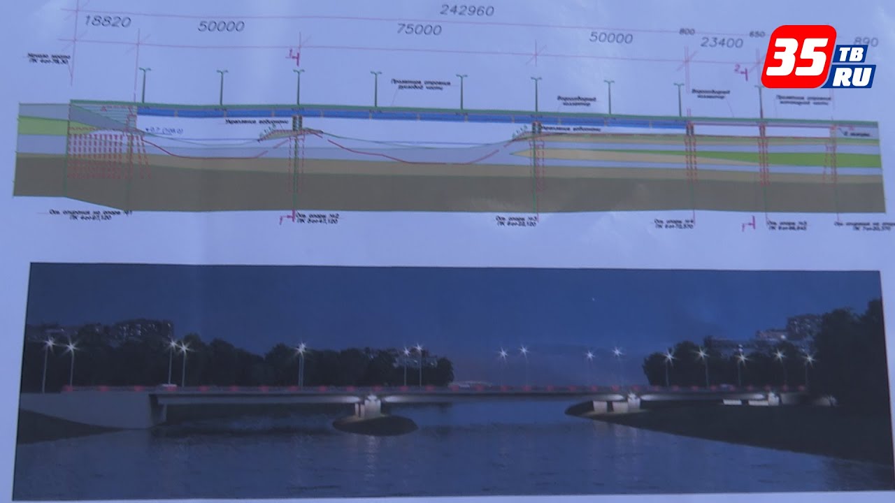 Некрасовский мост откроется в преддверии 880 летия Вологды - YouTube