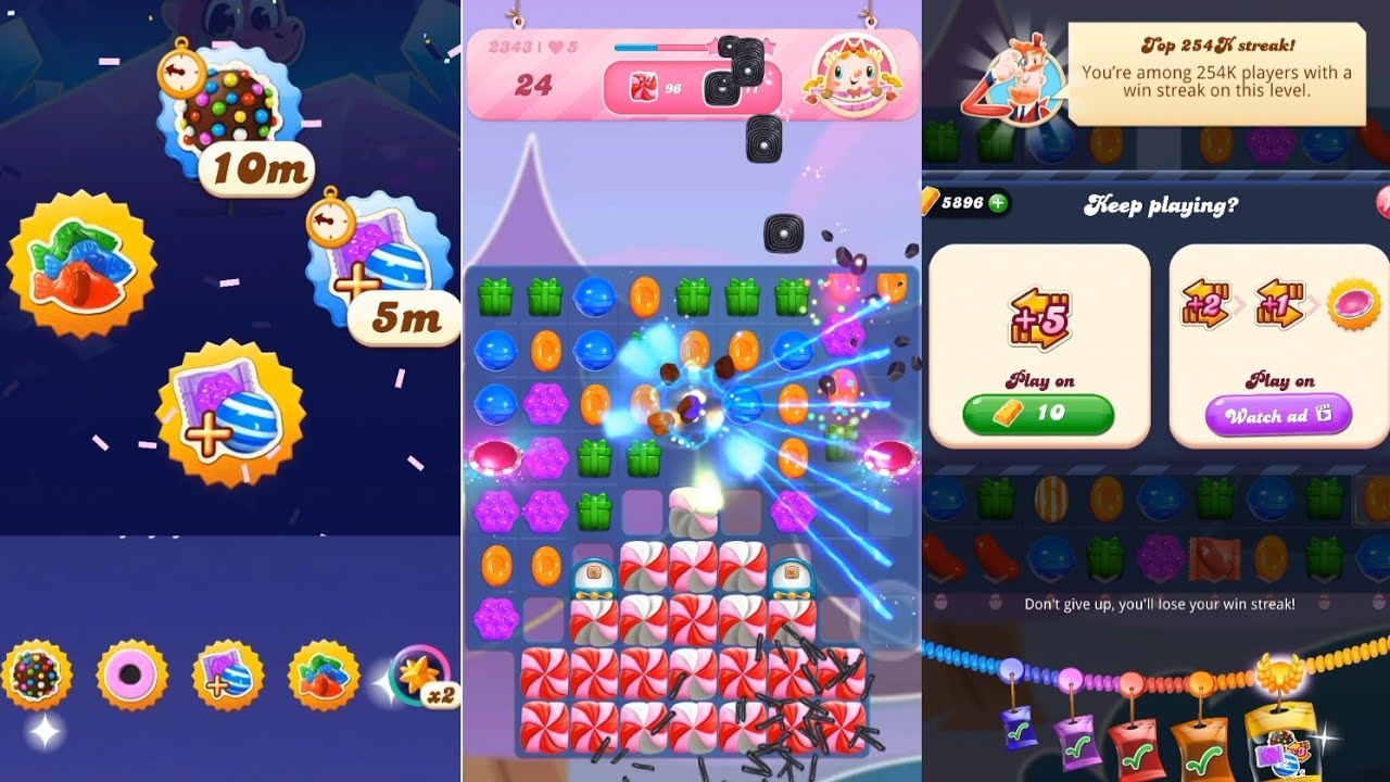 Candy crush saga 4 ufo booster nightmarishly hard level 2344 candy