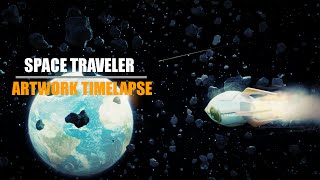 Space Traveler - [ Timelapse in Blender and Gimp ]