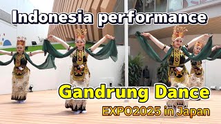 A traditional Indonesian dance performed at EXPO 2025【Jejer Gandrung Dance】