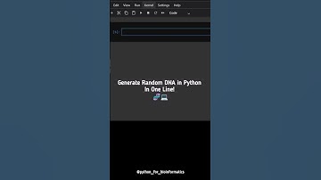 Generate Random DNA in Python (One Line Code!) 🧬💻 #bioinformatics #python