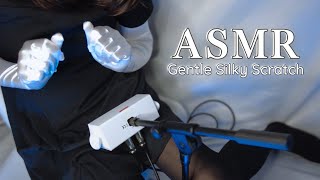 No Talking Asmr Gentle Silky Fabric Scratch Satin Gloves & Black Tights