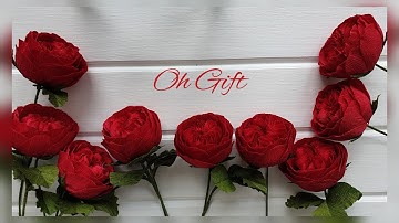How To Make David Austin Rose From Crepe Paper - Craft Tutorial - Oh Gift DIY