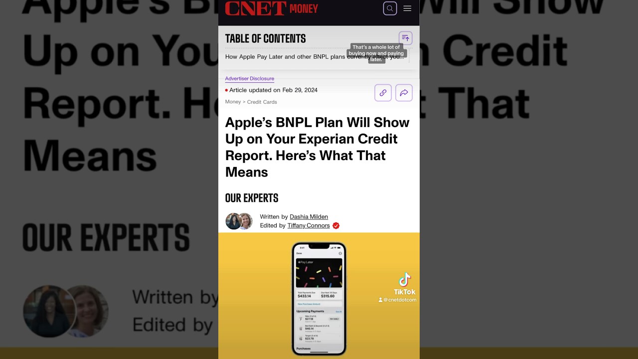 Your Apple Buy Now, Pay Later History Is Heading to Your Credit Report
