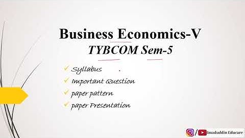 TYBcom Business Economics sem 5 | Important Questions | Syllabus | Mumbai University