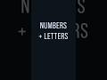 Numbers + Letters in Excel