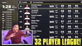 TOP PICK IN 32 player fantasy draft - Madden 22 Franchise
