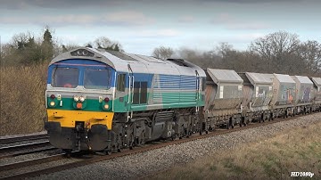 Whatley Quarry and Merehead Quarry trains between Crofton and Hungerford . 11/02/22