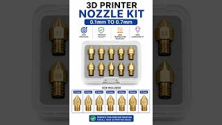 3D Printer Nozzle Kit 🔥 0.1mm to 0.7mm Brass Nozzles Set #diyproject