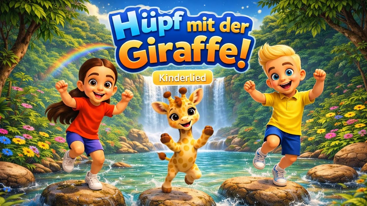 Hüpf mit der Giraffe 🦒🎶 | Kinderlied zum Mitsingen & Tanzen | Lia & Mila 🌟 