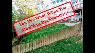 How to Mow a Steep Slope/Hill : My Secret Tip!