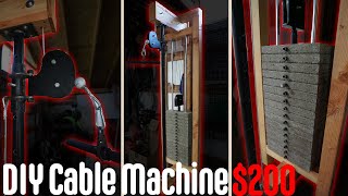 DIY WOOD + CONCRETE Cable Machine (HOW TO VIDEO)