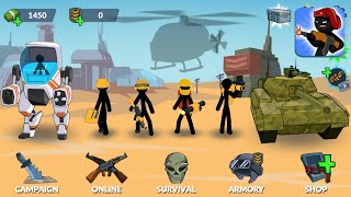 Stickman World War Part 1 Level 1 - 6 Gameplay (android, iOS) || First Blood || Apocalypse ||Samurai screenshot 1
