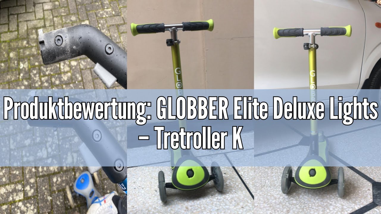 GLOBBER ACE Lights Tretroller - 3-rädrig Mit LED-Leuchtrollen In Pink Für Kinder