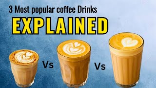 Know your Coffee Drink: Cappuccino vs Flat white vs Latte #barista #coffee