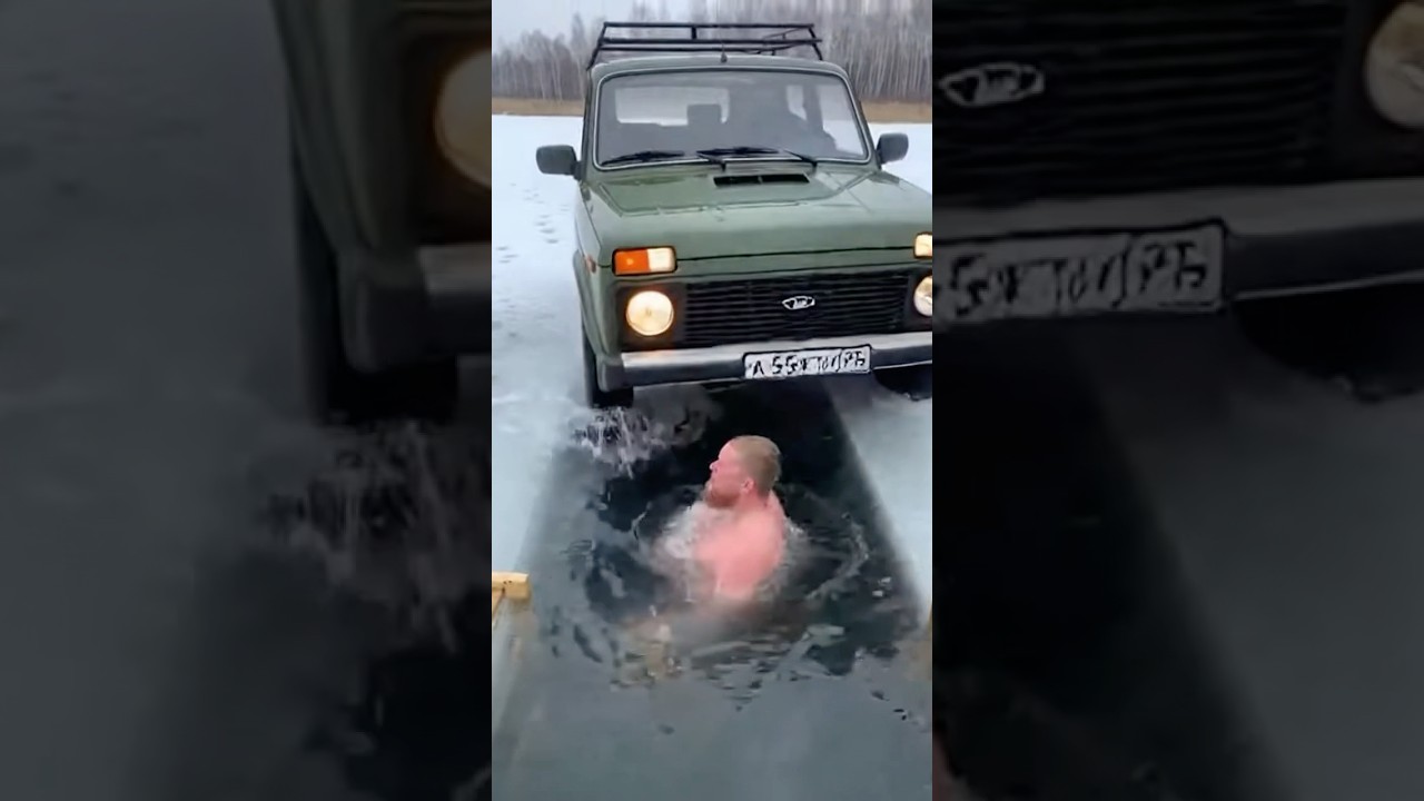 Нива нырнула в прорубь😲