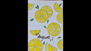 August plan with me | lemon theme | journal buddies | beginner