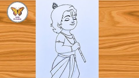 How to draw lord krishna| krishna bhagwan chitra drawing 