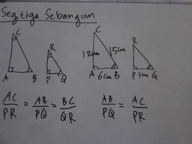 Kesebangunan Segitiga Cara Menyelesaikan Soal Segitiga Sebangun Youtube