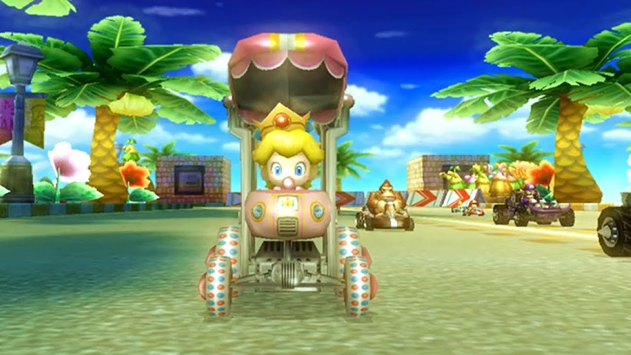 Mario Kart Wii - Flower Cup 50cc (Baby Peach Gameplay)